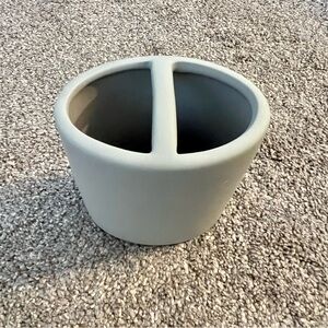 Light Green Ceramic Divided Toothbrush holder